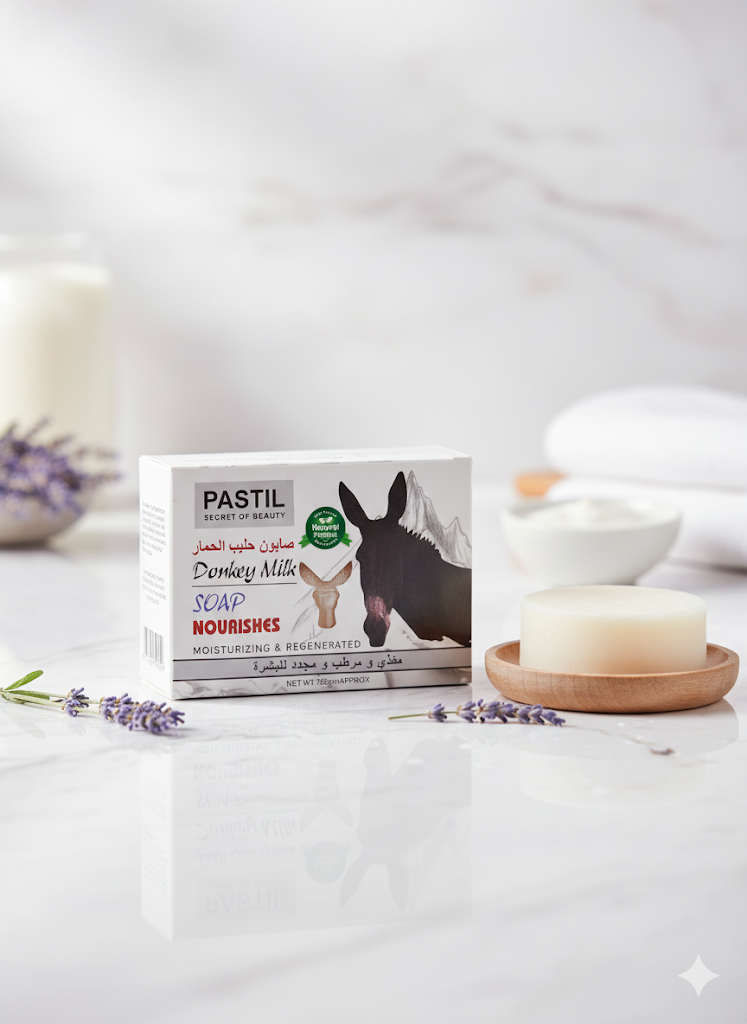 صابون شیر الاغ طبیعی | تغذیه، آبرسانی و جوان‌سازی پوست