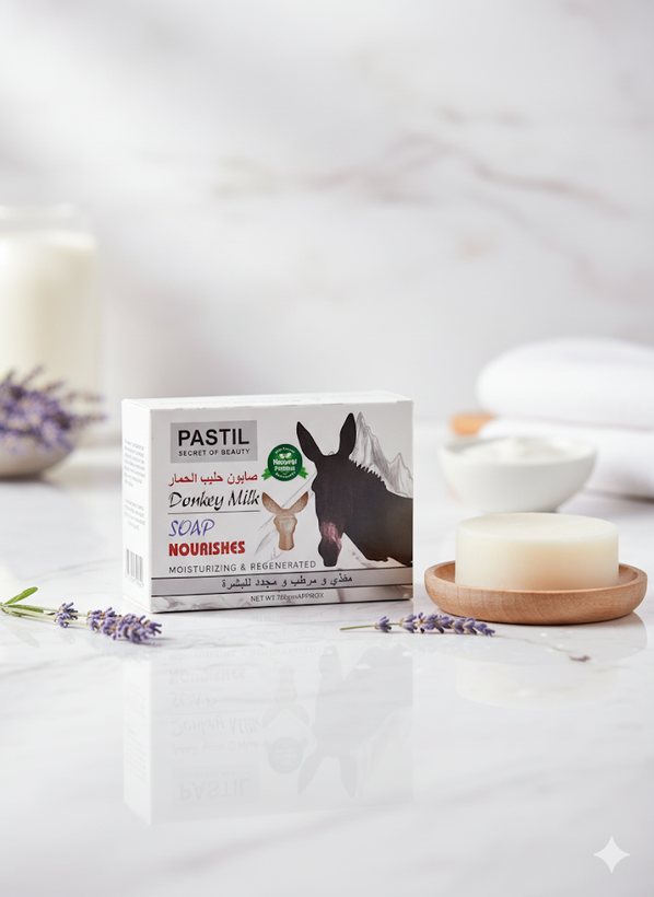 صابون شیر الاغ طبیعی | تغذیه، آبرسانی و جوانسازی پوست