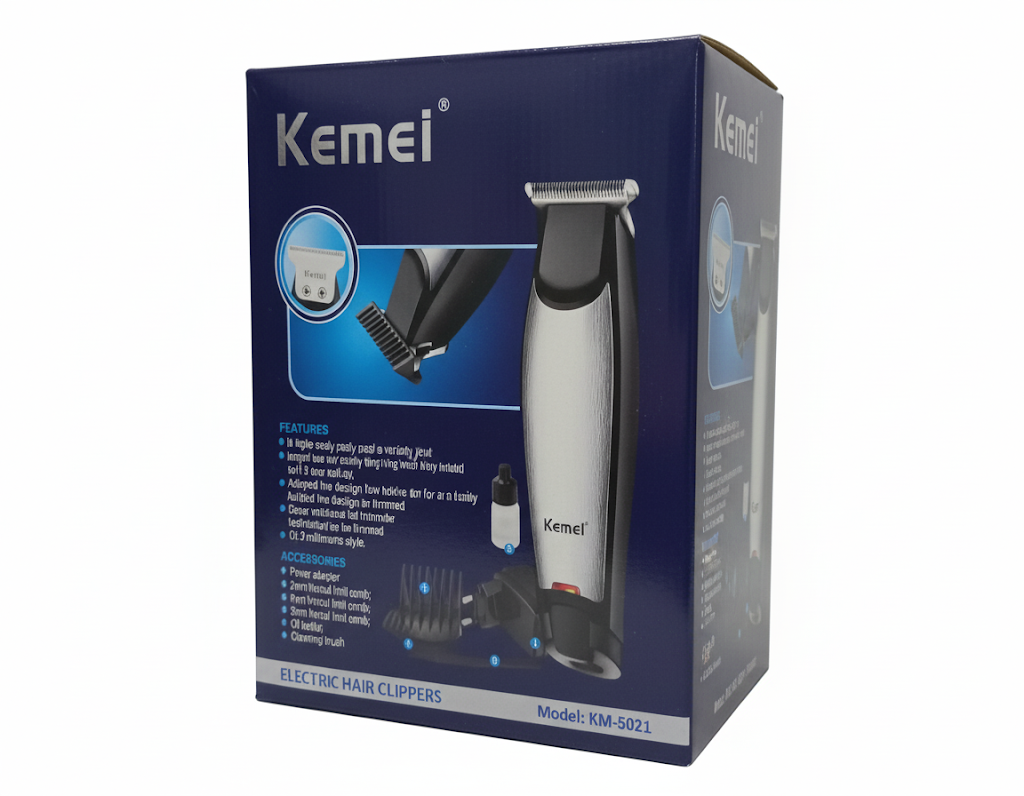 ماشین اصلاح سر و صورت Kemel KM-5021 با تیغه استیل ضدزنگ و عملکرد شارژی