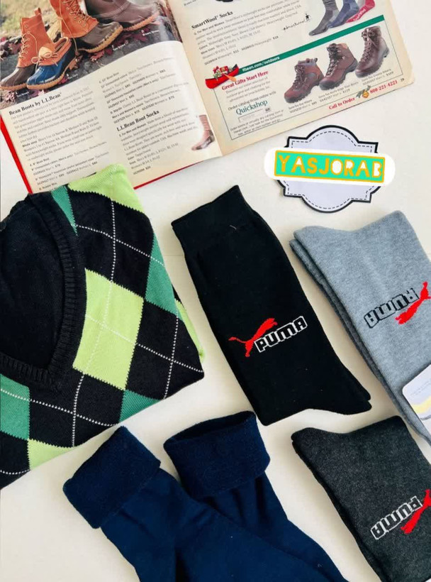 جوراب مردانه ساقدار حولهای رنگ طوسی، گرم و مناسب فصل زمستان