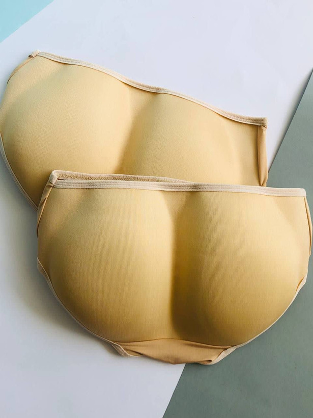 شورت زنانه پروتزی کاپدار حجمدهنده باسن رنگ کرم