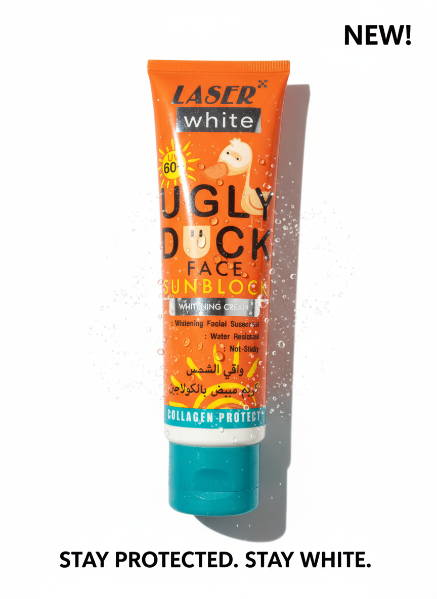 تصویر کرم ضد آفتاب Ugly Duck SPF 60 با بافت سبک، ضد آب و محافظت بالا از پوست صورت