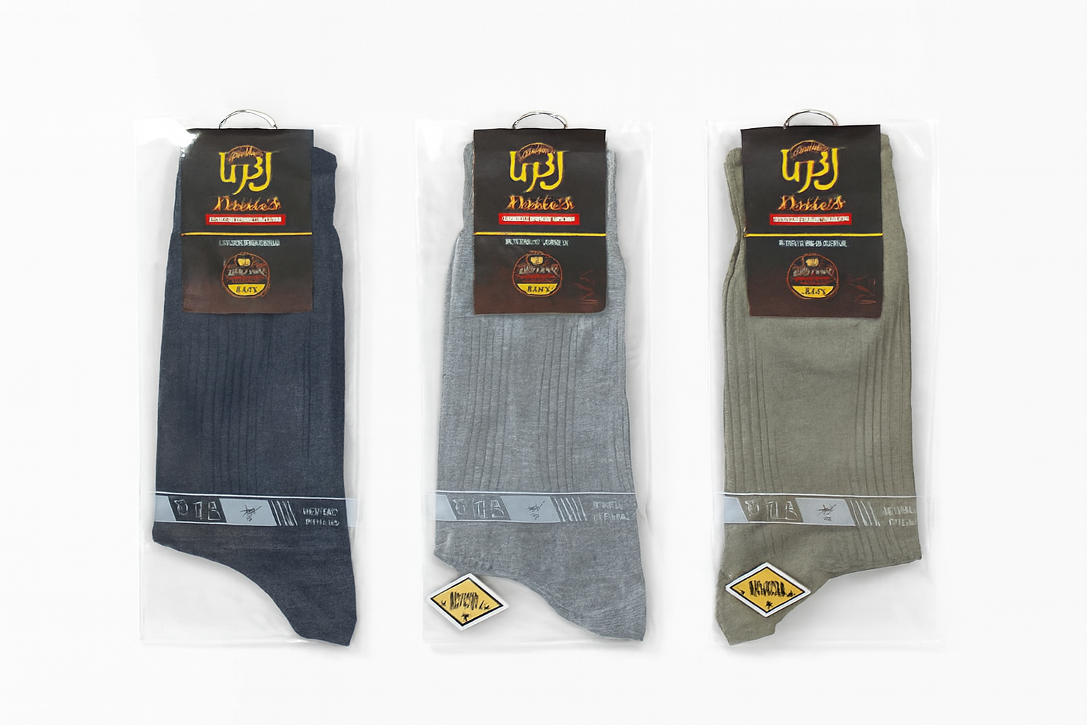 جوراب مردانه ساقدارعطری Al Tamaga® مدل Gentleman با بسته‌بندی مشکی و جزئیات طلایی، سایز ۴۲ تا ۴۶، کیفیت ۷ ستاره