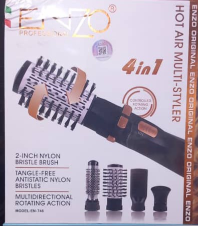 سشوار چرخان ۴ کاره ENZO مدل EN-746 – حالت‌دهنده و حجم‌دهنده حرفه‌ای مو