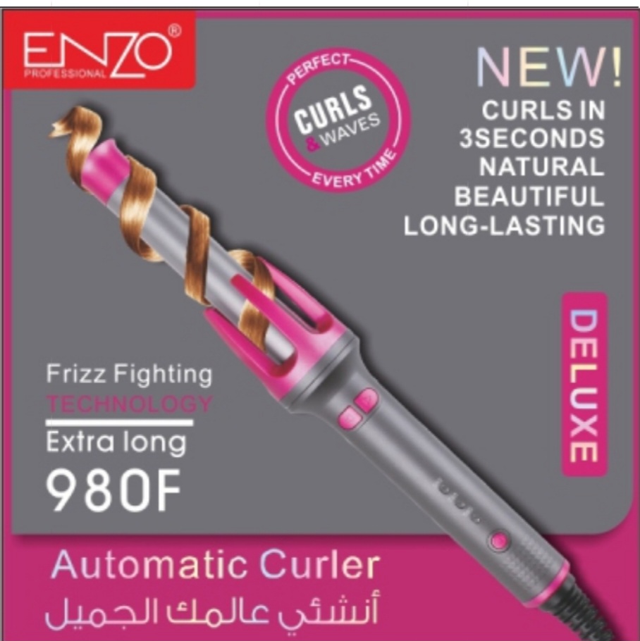 فر کننده موی خودکار انزو مدل EN-1911 با تکنولوژی چرخش خودکار، گرم‌شدن سریع و روکش سرامیکی، فرهای طبیعی، براق و ماندگار را در چند ثانیه برای همه نوع مو ایجاد می‌کند.