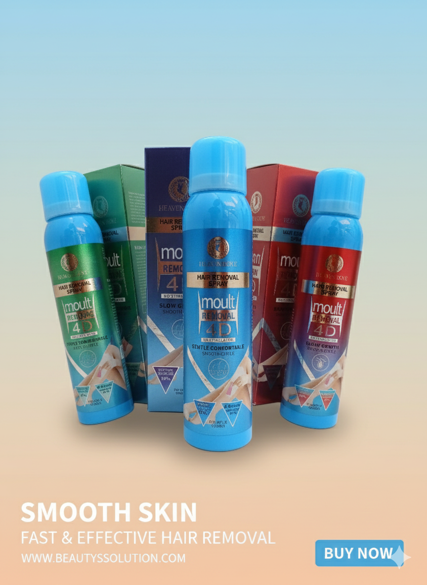 اسپری حذف موی ۴D MOULT – حذف مو بدون درد و رشد کندتر مو