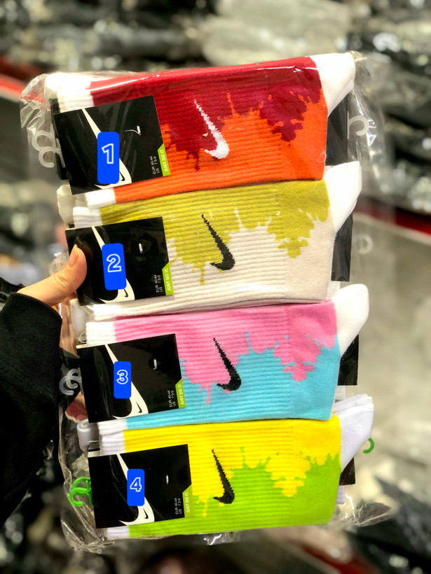 جوراب ساقدار کش اسپرت طرح آبرنگی