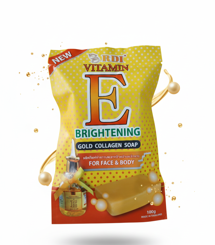 ​صابون روشن‌کننده RDI مدل Vitamin E و کلاژن طلا (۱۰۰ گرم)