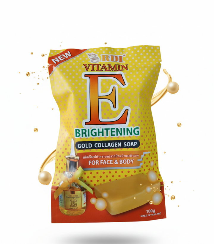 صابون روشنکننده RDI مدل Vitamin E و کلاژن طلا (۱۰۰ گرم)