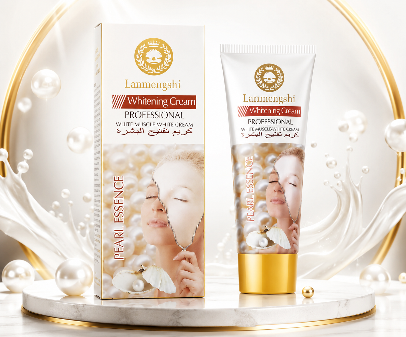 کرم سفیدکننده لانمنگ‌شی مدل Pearl Essence | روشن‌کننده و مرطوب‌کننده پوست