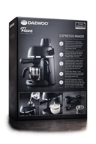اسپرسوساز دوو Flava Collection مدل 4 Cup با نازل بخار و ظرفیت ۴ فنجان