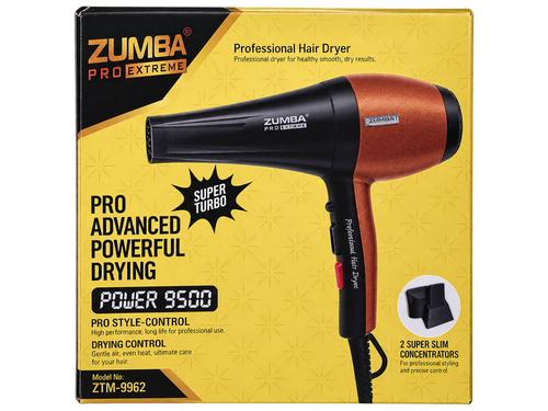 سشوار حرفهای زومبا ZUMBA PRO EXTREME مدل ZTM-9962 با توان 9500