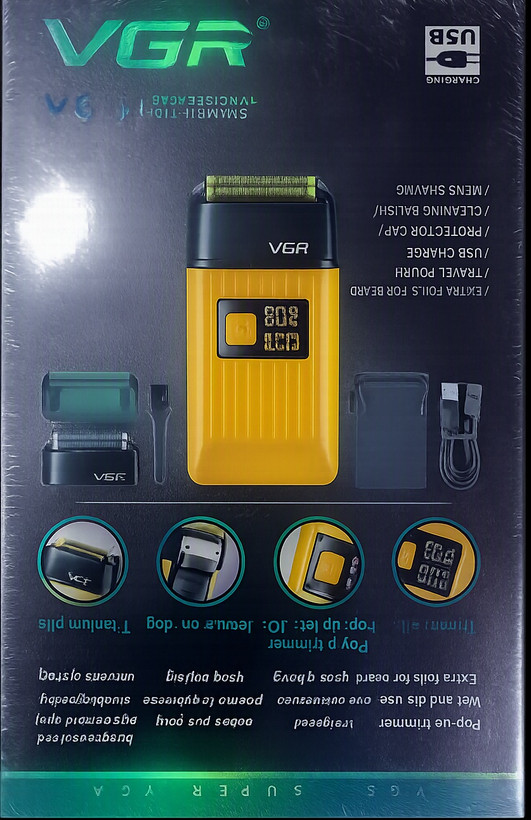ماشین اصلاح فویلی مردانه VGR V-357 با باتری 1400 میلیآمپر و استاندارد IPX6